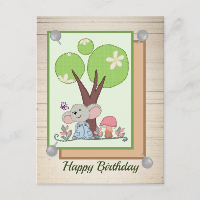 Maus-Baum Postkarte (Vorderseite)