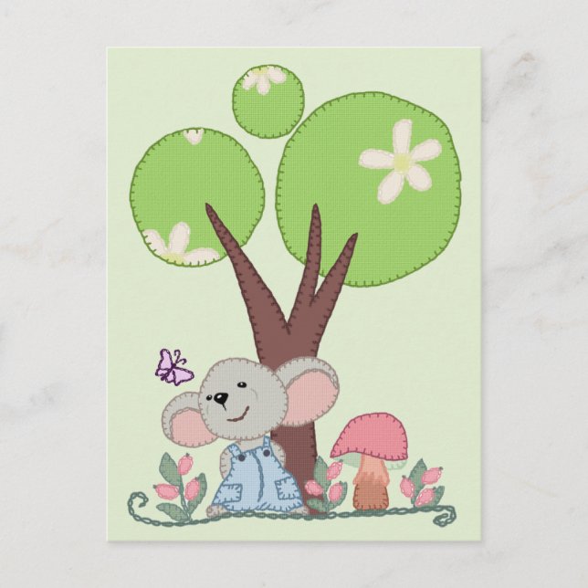 Maus-Baum Postkarte (Vorderseite)