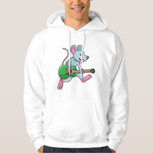Maus bei Musik mit Gitarre Hoodie
