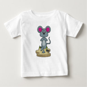 Maus bei Yoga-Fitness Baby T-shirt