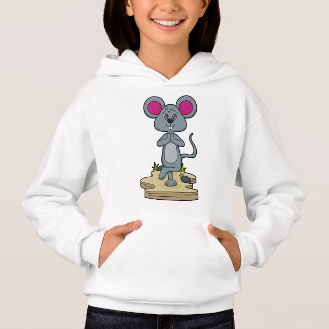 Maus bei Yoga-Fitness Hoodie (Vorderseite)