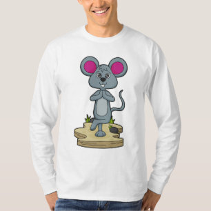 Maus bei Yoga-Fitness T-Shirt