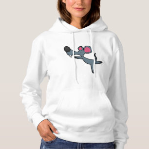 Maus bei Yoga-Stretching-Übung Hoodie