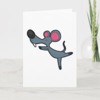 Maus bei Yoga-Stretching-Übung