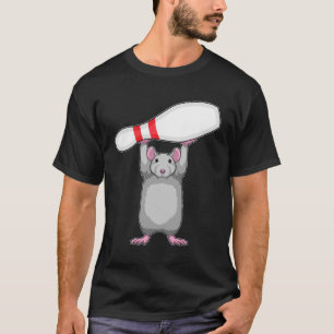 Maus beim Bowling mit Bowlingnadel T-Shirt