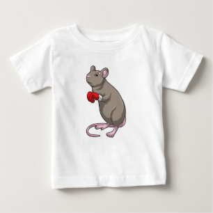 Maus beim Boxen mit Boxhandschuhen Baby T-shirt