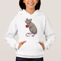 Maus beim Boxen mit Boxhandschuhen