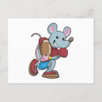 Maus beim Fußball mit Ausrüstung