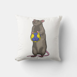 Maus beim Hallenhandball Kissen