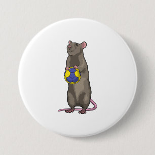 Maus beim Handball Sport Button