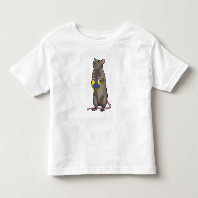 Maus beim Handball Sport Kleinkind T-shirt (Vorderseite)