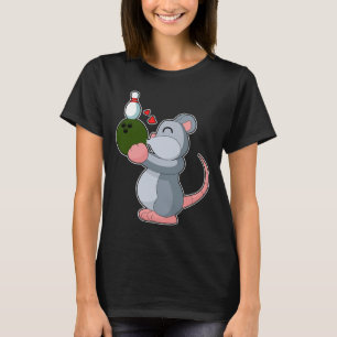 Maus Bowling Bowlingkugel Bowlingpin T-Shirt