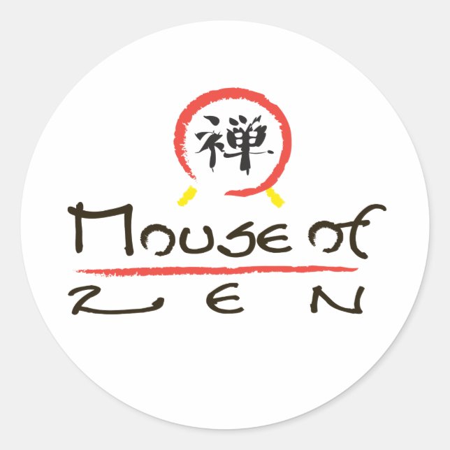 Maus des Zen-Rundklebers Runder Aufkleber (Vorderseite)