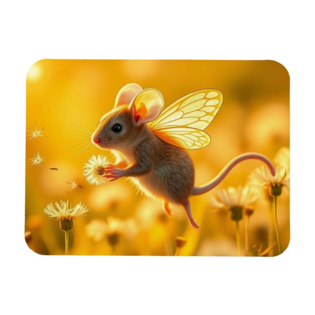 Maus Fairy im Garten Magnet (Horizontal)