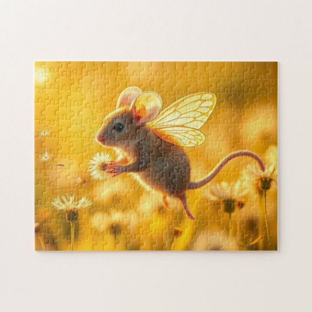 Maus Fairy im Garten Puzzle (Horizontal)