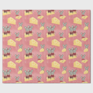 Maus-Familie   Niedlich und Cheesy Geschenkpapier