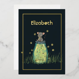 Maus Firefly Mason Jar Dusche Folieneinladung