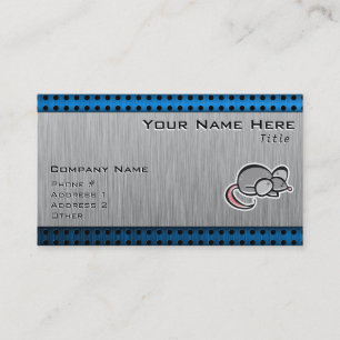 Maus; Gebürsteter Metallblick Visitenkarte