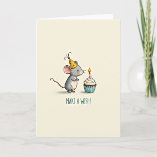 Maus-Geburtstagskarte mit Illustration Karte