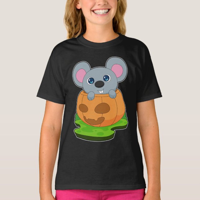 Maus Halloween Pumpkin T-Shirt (Vorderseite)