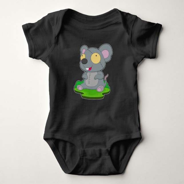 Maus Halloween Zombie Baby Strampler (Vorderseite)