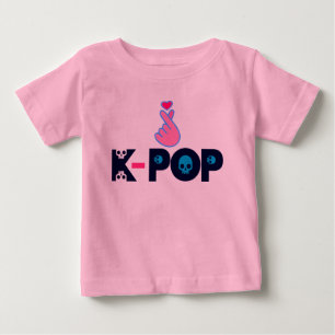 Maus I Liebe KPop bezauberndes Herz im koreanische Baby T-shirt