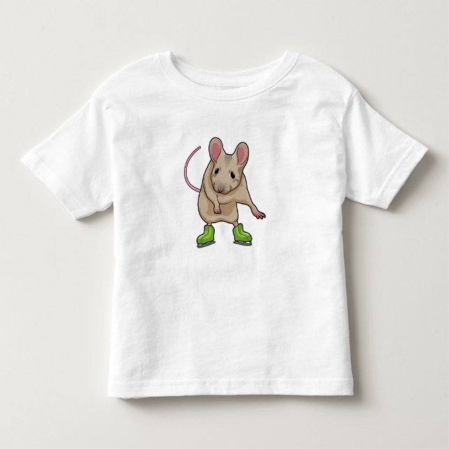 Maus Ice Skaten Ice Skate Kleinkind T-shirt (Vorderseite)