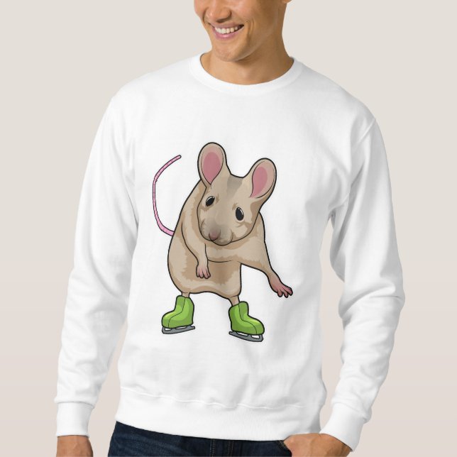Maus Ice Skaten Ice Skate Sweatshirt (Vorderseite)