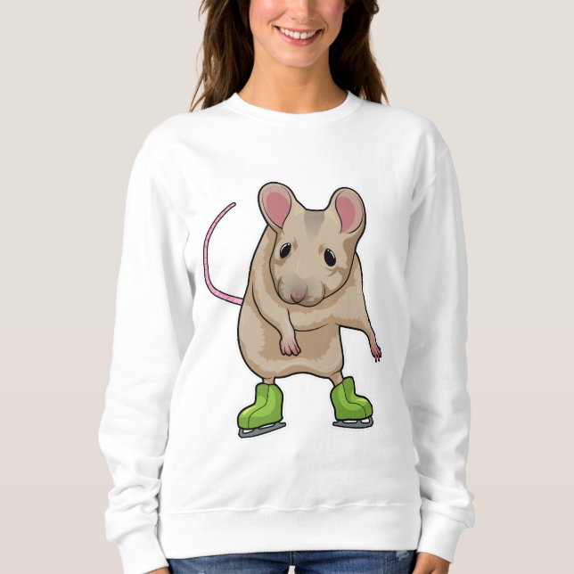 Maus Ice Skaten Ice Skate Sweatshirt (Vorderseite)