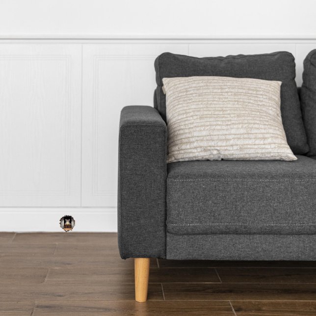 Maus im Haus - Aufkleber für die Rocktafel (Mouse hole in skirting board sticker)