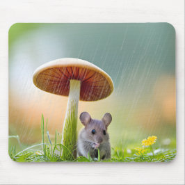 Maus im Regen Mousepad
