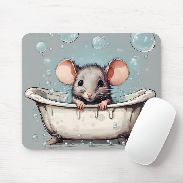 Maus in Blase Bath Mousepad (Mit Mouse)