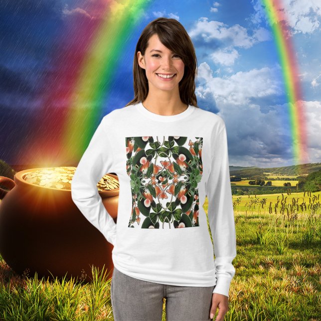 Maus in Clover Kaleidoscope Zwei St. Patrick's Day T-Shirt (Mouse in Clover Kaleidoscope Two St. Patrick's Day T-Shirt)
