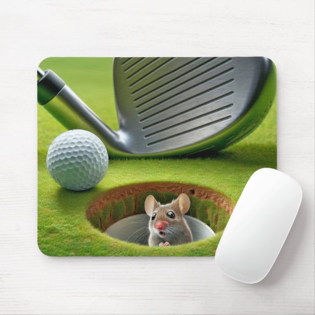 Maus in einem Golfplatz Loch Mousepad (Mit Mouse)