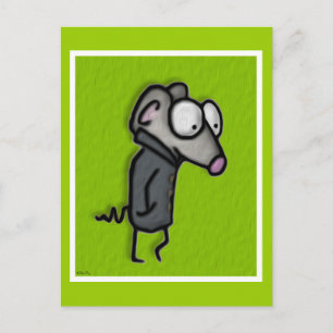 Maus in einem Schlüssel Postkarte