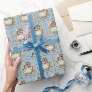 Maus in einer Teetasse Geschenkpapier