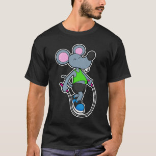 Maus in Fitness mit Seil T-Shirt