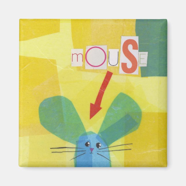 Maus in Gelb Magnet (Vorne)