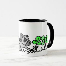 Maus in Kleeblättern Tasse