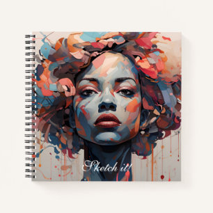 Maus in Linien: Künstlerisches Sketchbuch Notizbuch