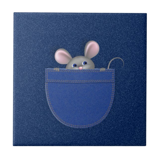 Maus in Pocket Fliese (Vorderseite)