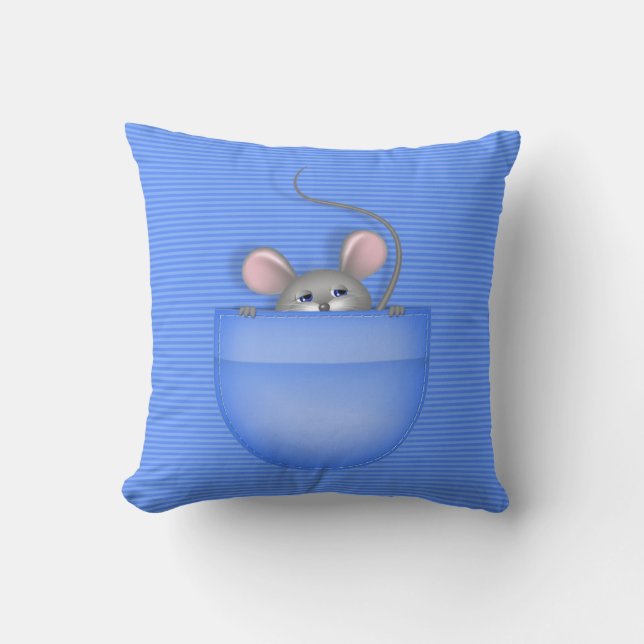 Maus in Pocket Kissen (Vorderseite)