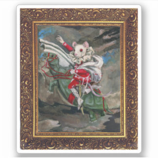 Maus-Lair-Malerei aus Blut Tee und rote Zeichenket Aufkleber