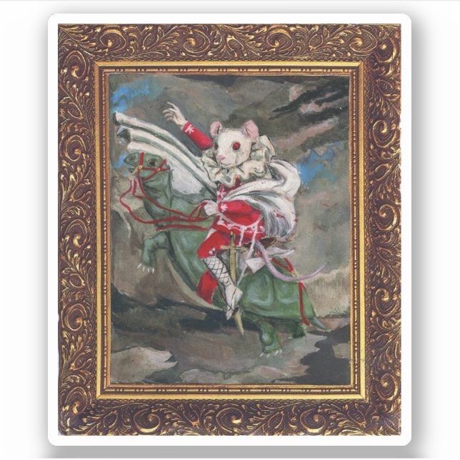 Maus-Lair-Malerei aus Blut Tee und rote Zeichenket Aufkleber (Vorderseite)