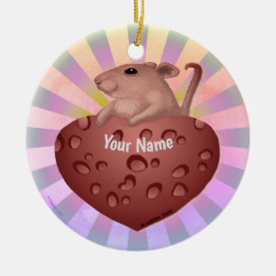 Maus-Liebe Keramik Ornament
