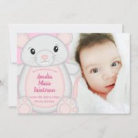 Maus Mäuse Baby Dusche Rosa