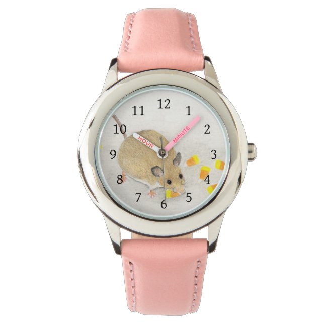 Maus mit Candy Corns Armbanduhr (Vorderseite)