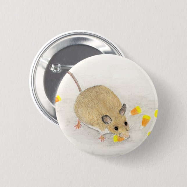 Maus mit Candy Corns Button (Vorne & Hinten)