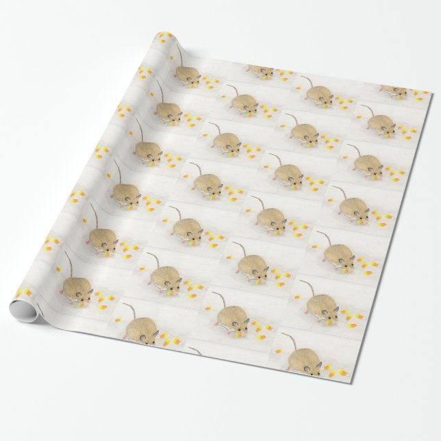 Maus mit Candy Corns Geschenkpapier (Ungerollt)