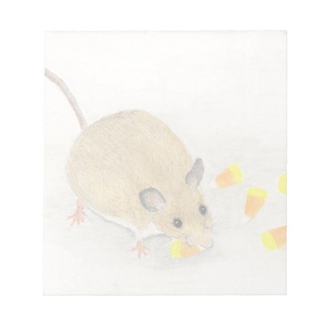 Maus mit Candy Corns Notizblock (Vorderseite)
